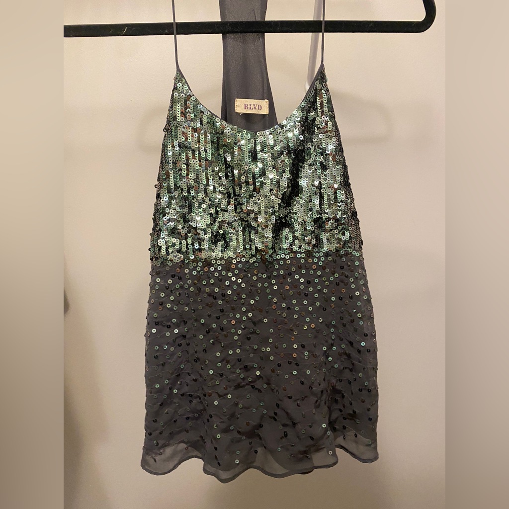 Gray Sequin Tank